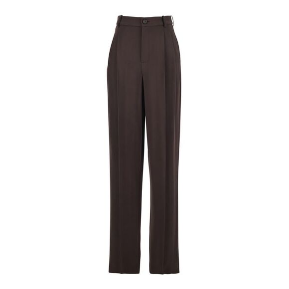 Elisabetta Franchi Women Brown Stretch Viscose Belt Loop Trousers For Women